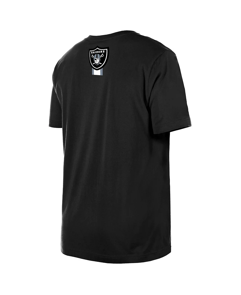 New Era Men's Black Las Vegas Raiders 3rd Down High Density Print T-Shirt