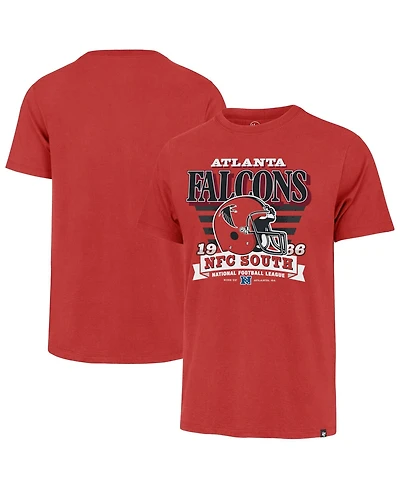 '47 Brand Men's Red Atlanta Falcons Stripe Splash Franklin Throwback T-Shirt