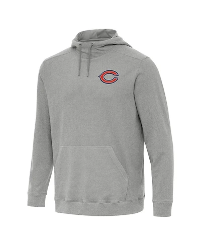 Antigua Men's Heather Gray Chicago Bears Cloud Pullover Hoodie
