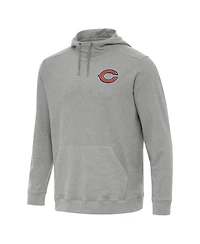 Antigua Men's Heather Gray Chicago Bears Cloud Pullover Hoodie