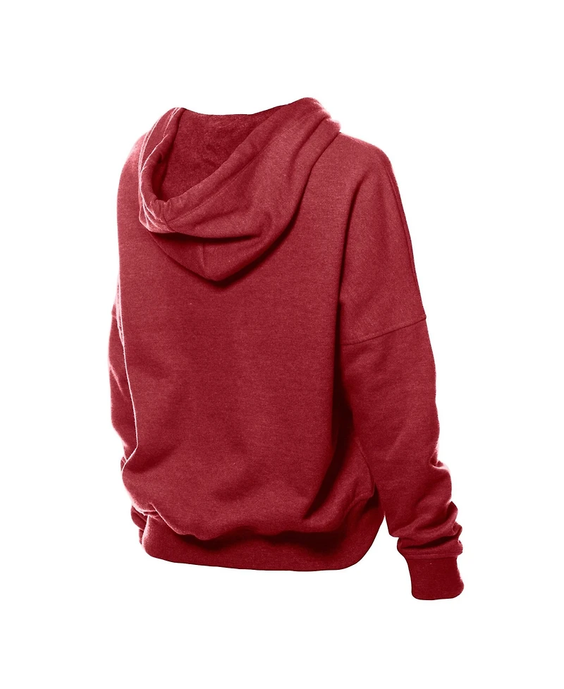 New Era Women's Washington Commanders Throwback Boxy Long-Sleeve Hoodie Sweatshirt