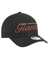 New Era Women's Black San Francisco Giants Metallic A-Frame 9FORTY Adjustable Hat
