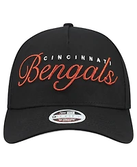 New Era Women's Black Cincinnati Bengals Metallic 9FORTY M-Crown A-Frame Adjustable Hat