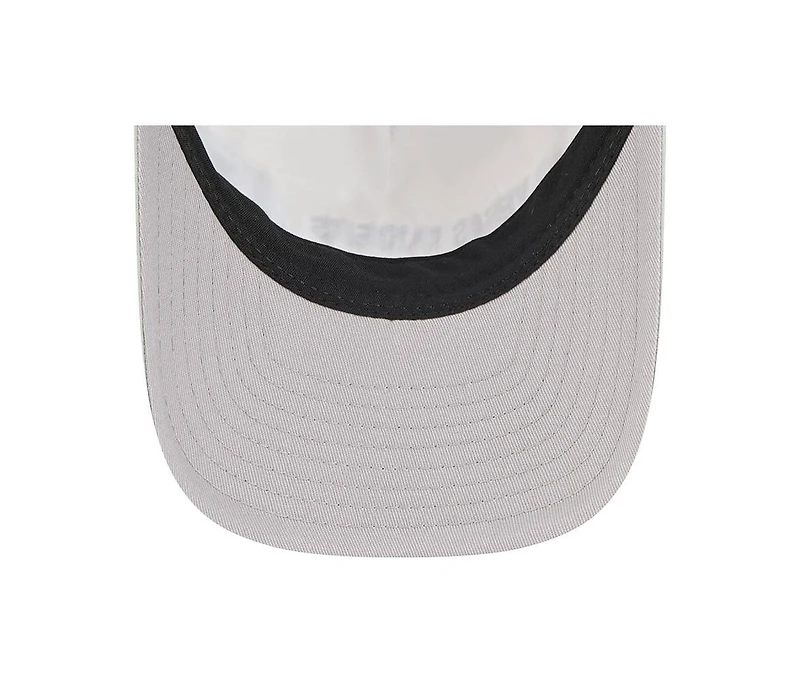 New Era Men's Silver Las Vegas Raiders Linear A-Frame 9FORTY Adjustable Hat