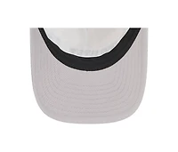 New Era Men's Silver Las Vegas Raiders Linear A-Frame 9FORTY Adjustable Hat