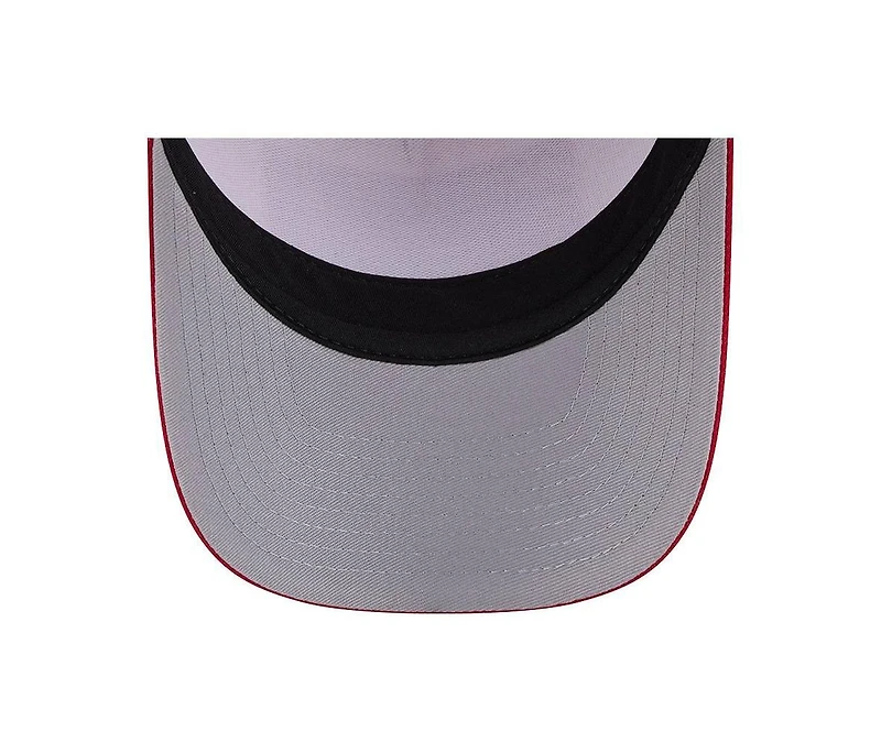 New Era Men's Stone/Red St. Louis Cardinals Text A-Frame Trucker 9FORTY Hat