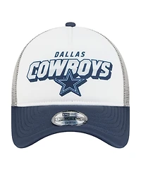New Era Preschool White/Navy Dallas Cowboys Streak A-Frame 9FORTY Adjustable Hat