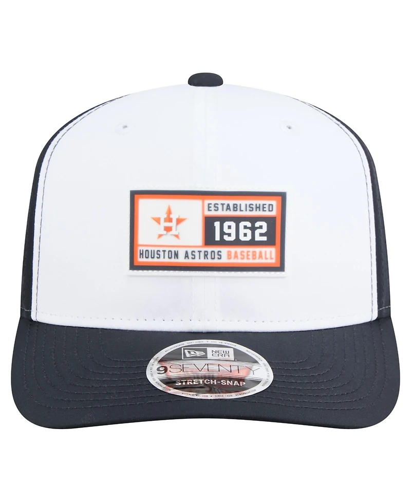 New Era Men's White/Navy Houston Astros Established Patch 9SEVENTY Adjustable Hat