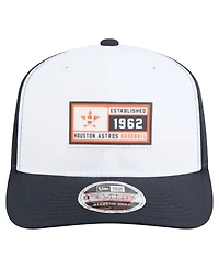New Era Men's White/Navy Houston Astros Established Patch 9SEVENTY Adjustable Hat