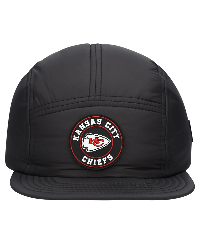 New Era Men's Black Kansas City Chiefs Quilted Camper Adjustable Hat
