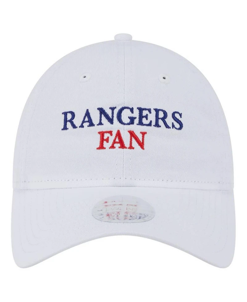 New Era Women's White Texas Rangers Team Fan 9TWENTY Adjustable Hat