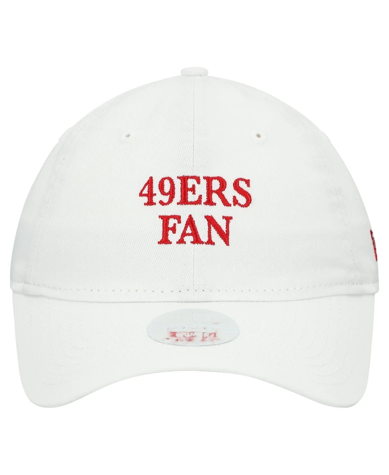 New Era Women's White San Francisco 49ers Team Fan 9TWENTY Adjustable Hat