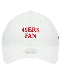New Era Women's White San Francisco 49ers Team Fan 9TWENTY Adjustable Hat