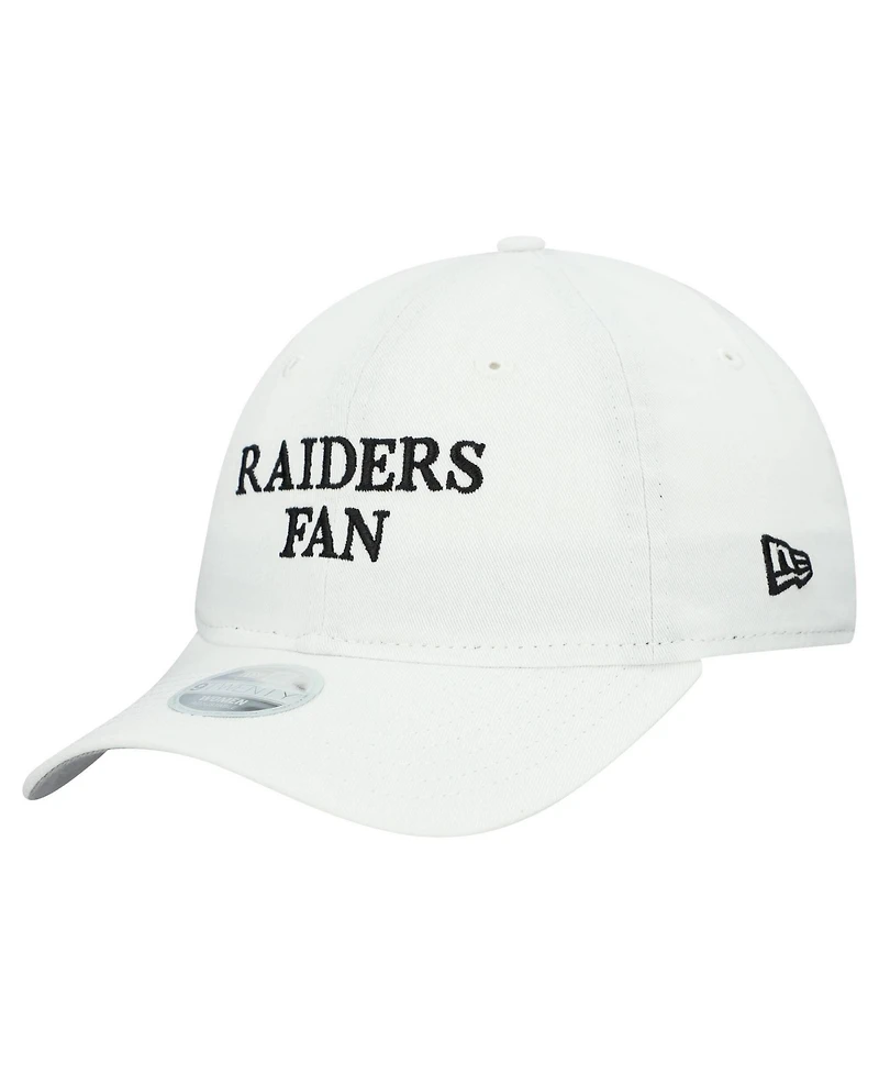 New Era Women's White Las Vegas Raiders Team Fan 9TWENTY Adjustable Hat