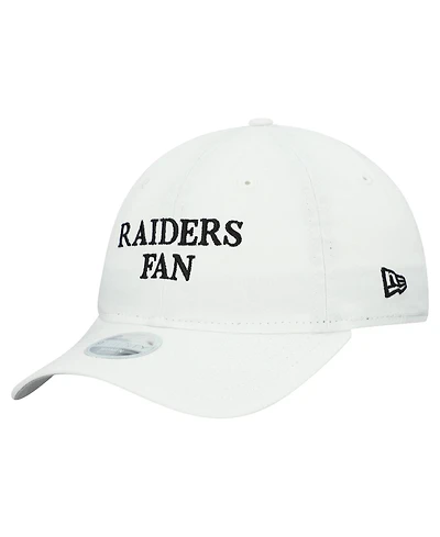 New Era Women's White Las Vegas Raiders Team Fan 9TWENTY Adjustable Hat