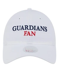 New Era Women's White Cleveland Guardians Team Fan 9TWENTY Adjustable Hat
