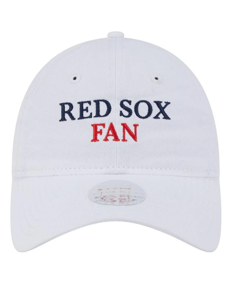 New Era Women's White Boston Red Sox Team Fan 9TWENTY Adjustable Hat