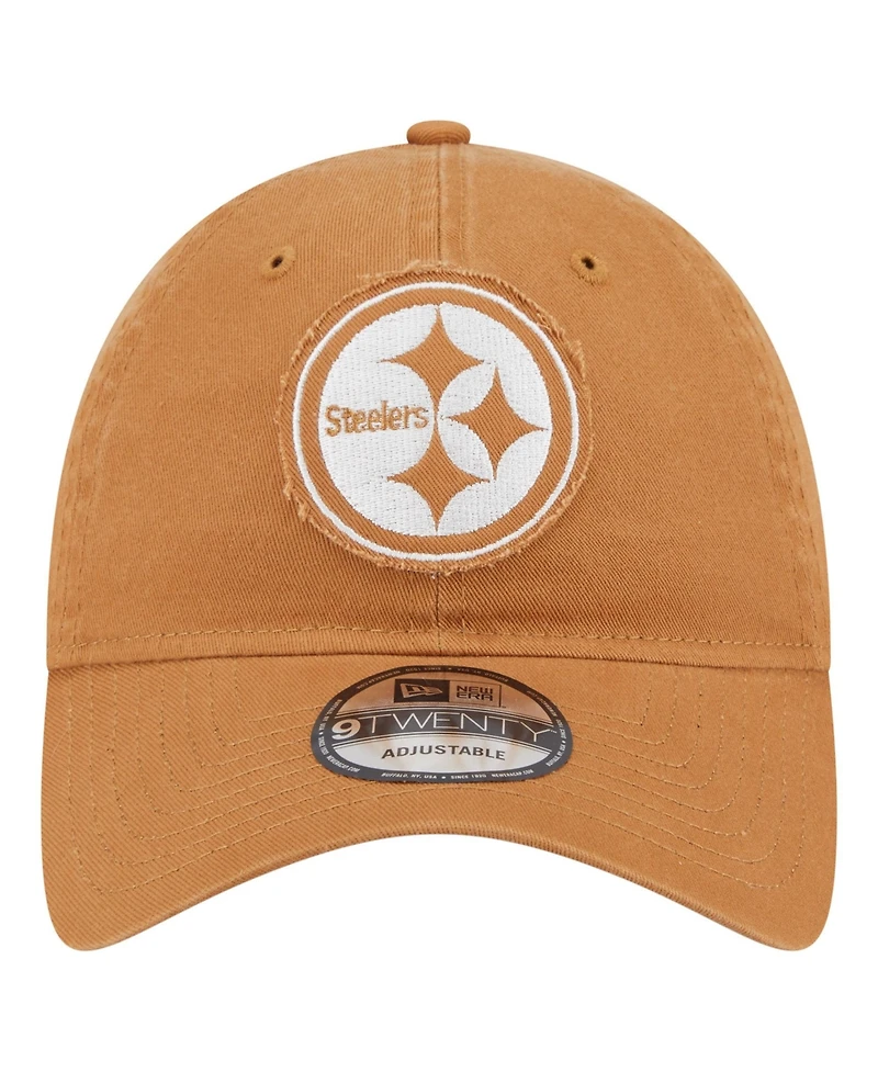 New Era Men's Brown Pittsburgh Steelers Stamp 9TWENTY Adjustable Hat