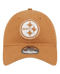New Era Men's Brown Pittsburgh Steelers Stamp 9TWENTY Adjustable Hat