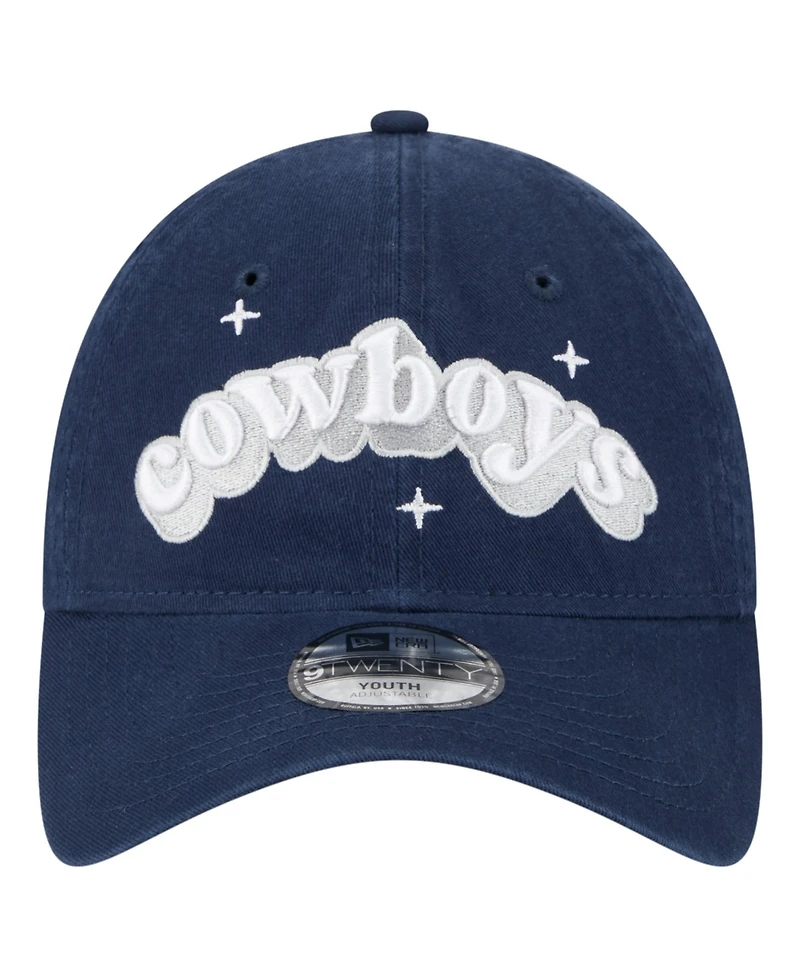 New Era Big Girls Navy Dallas Cowboys Cheer 9TWENTY Adjustable Hat