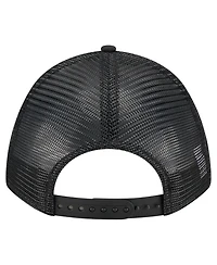 New Era Men's Black Miami Marlins City Initial 9FORTY A-Frame M-Crown Adjustable Trucker Hat
