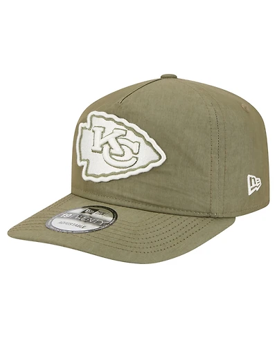 New Era Men's Olive Kansas City Chiefs Nylon 19TWENTY Adjustable Hat
