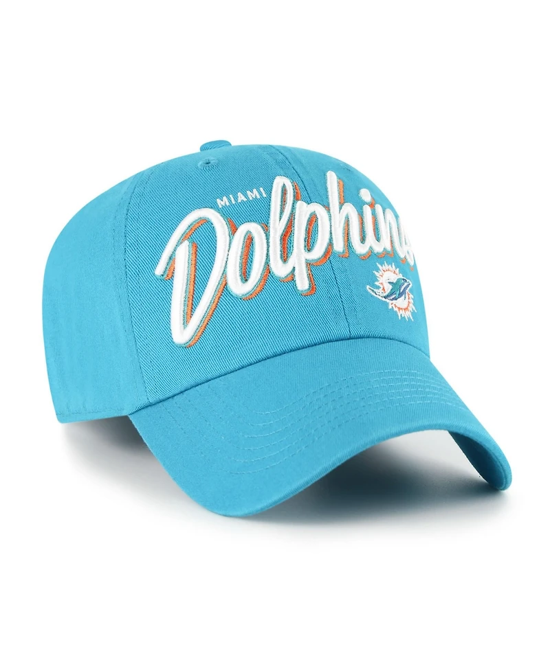 '47 Brand Women's Aqua Miami Dolphins Ariana Clean Up Adjustable Hat