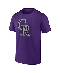 Logo Athletic Men's Purple Colorado Rockies Official T-Shirt