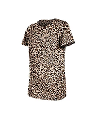 New Era Big Girls Tan Philadelphia Eagles Mom Me Leopard T-Shirt