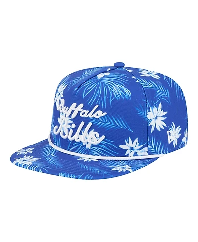 New Era Men's Royal Buffalo Bills Palm Print A-Frame 9FIFTY Snapback Hat