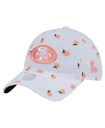 New Era Women's White San Francisco 49ers Fruit Pattern 9TWENTY Adjustable Hat