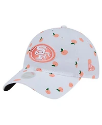 New Era Women's White San Francisco 49ers Fruit Pattern 9TWENTY Adjustable Hat