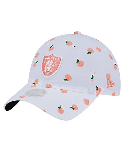 New Era Women's White Las Vegas Raiders Fruit Pattern 9TWENTY Adjustable Hat