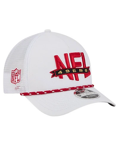 New Era Men's White San Francisco 49ers Nfl 9FORTY A-Frame M-Crown Adjustable Trucker Hat