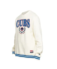 New Era Men's White Chicago Cubs Throwback Sweatshirt