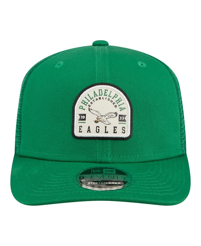 New Era Men's Kelly Green Philadelphia Eagles Contest 9SEVENTY Adjustable Trucker Hat