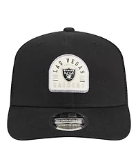 New Era Men's Black Las Vegas Raiders Contest 9SEVENTY Adjustable Trucker Hat