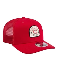 New Era Men's Red Cincinnati Reds Contest 9SEVENTY Adjustable Trucker Hat