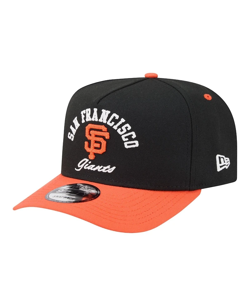 New Era Men's Black/Orange San Francisco Giants Arched A-Frame 9FIFTY Adjustable Hat