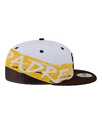 New Era Men's White/Brown San Diego Padres 9FIFTY Snapback Hat