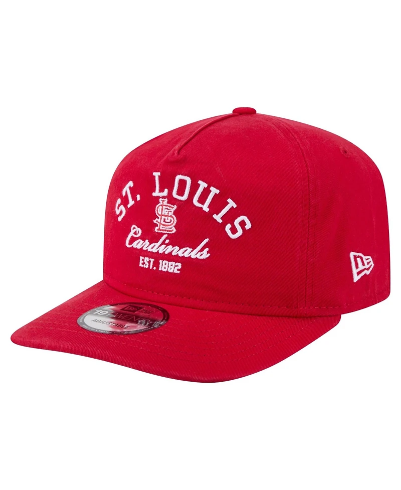 New Era Men's Red St. Louis Cardinals Stacked 19TWENTY Adjustable Hat