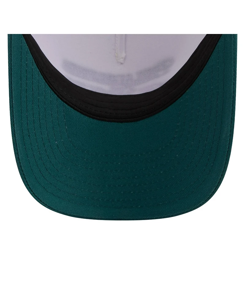 New Era Women's Cream/Green Philadelphia Eagles Retro A-Frame 9FORTY Adjustable Hat
