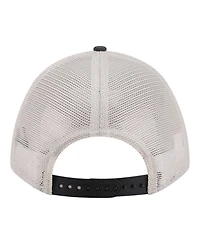 New Era Men's Light Beige/Black Houston Astros Frayed M-Crown A-Frame 9FORTY Trucker Adjustable Hat