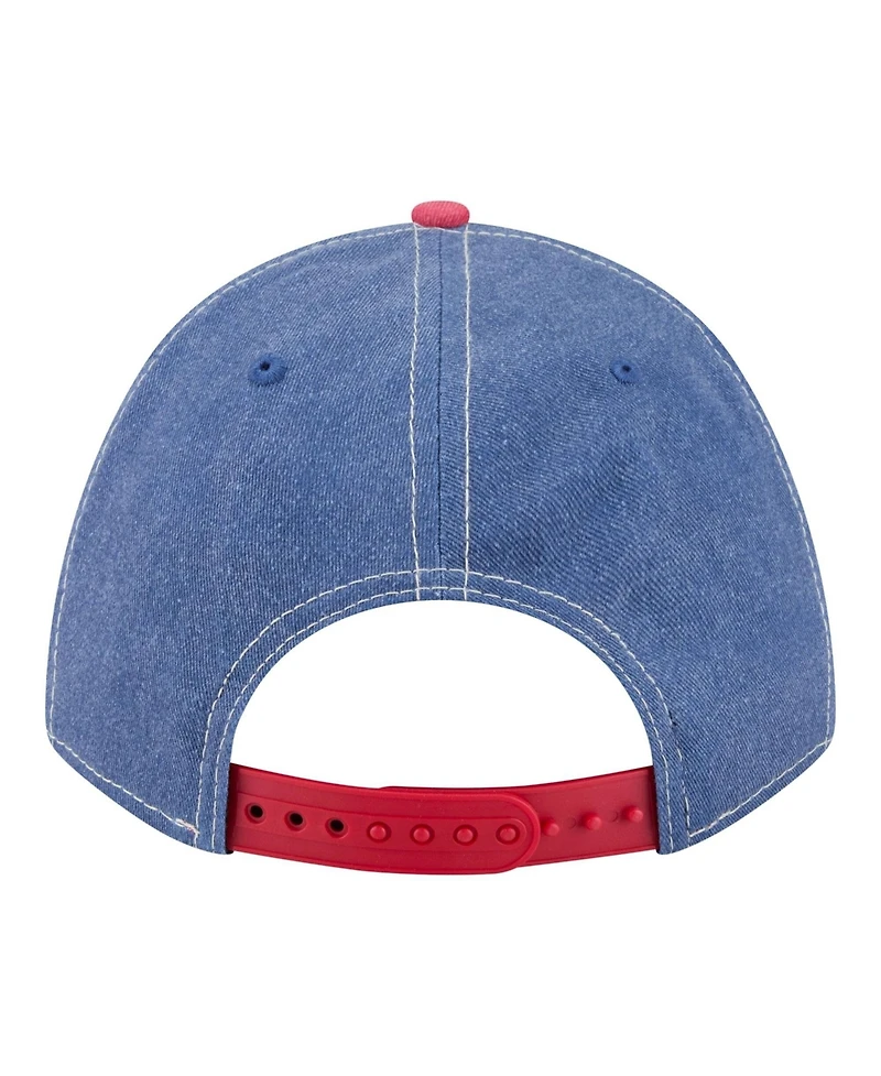 New Era Men's Royal/Red Texas Rangers Felt M-Crown 9FORTY Adjustable Hat