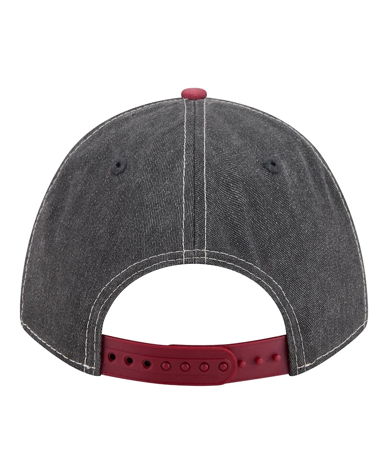 New Era Men's Black/Red Houston Astros Felt M-Crown 9FORTY Adjustable Hat