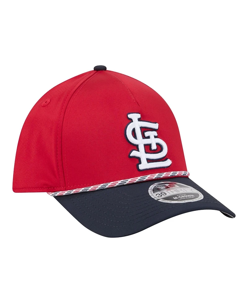 New Era Men's Red/Navy St. Louis Cardinals Rope M-Crown A-Frame 39THIRTY Flex Hat