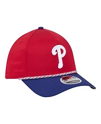 New Era Men's Red/Royal Philadelphia Phillies Rope M-Crown A-Frame 39THIRTY Flex Hat