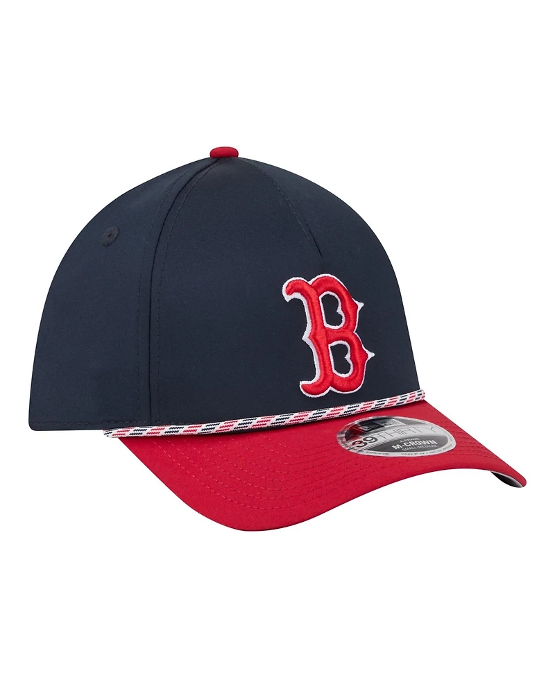 New Era Men's Navy/Red Boston Red Sox Rope M-Crown A-Frame 39THIRTY Flex Hat