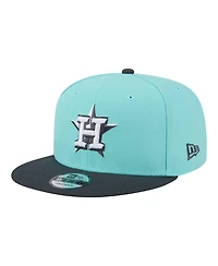 New Era Men's Turquoise/Charcoal Houston Astros Two-Tone Color Pack 9FIFTY Snapback Hat