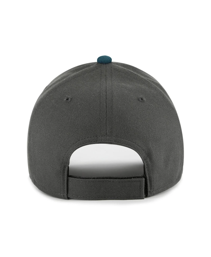 '47 Brand Men's Charcoal Philadelphia Eagles Split Block Mvp Adjustable Hat